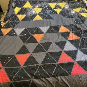 Society6 Gradient Space Geometric Galaxy Duvet Cover